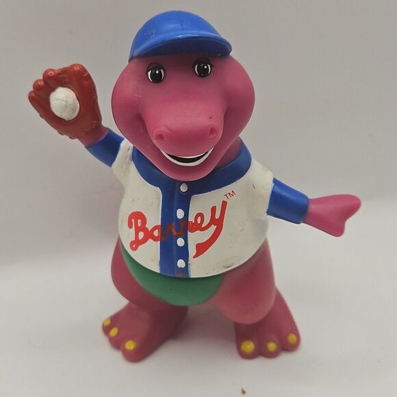 Vintage Barney Purple Dinosaur Lyons Group Fun-Time Baseball Figure Toy 1993 - Picture 1 of 16